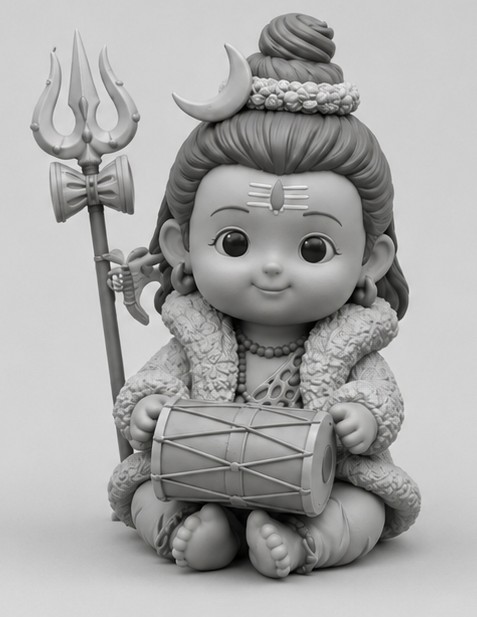Chibi Shivji V22 3D Model (5 Inch)